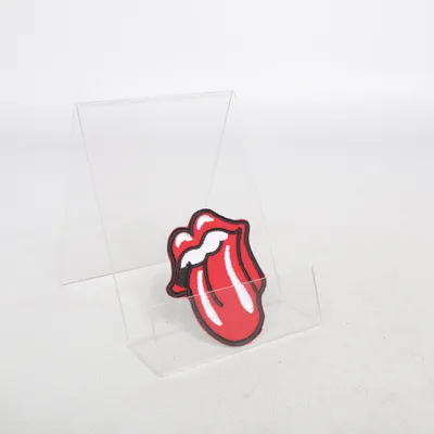 Strijk embleem (Rood, Wit, Zwart) van The Rolling Stones