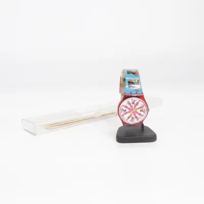 Wristwatch (Blue, Red, Multicolored) from Swatch
