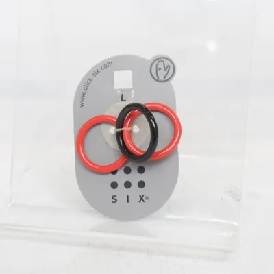 Bague (Rouge, Noir) de SIX Métal inconnu