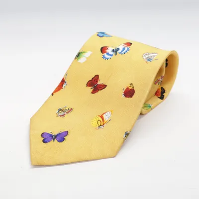 Tie (Yellow, Multicolored) from Giaccomo Larusso Silk