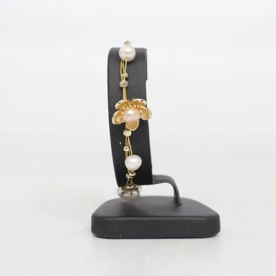 Armband (Guldfärgad, Vit) Rostfritt stål