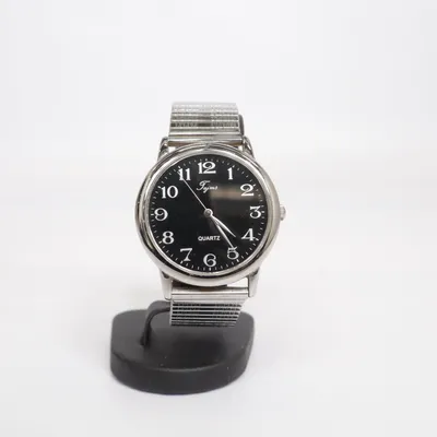 Armbåndsur (Sølv, Sort) fra Tajms