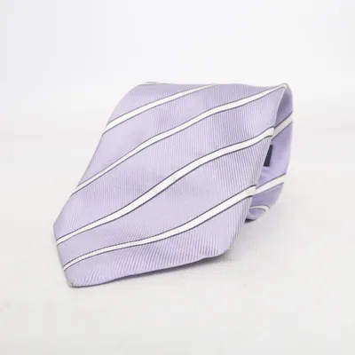 Cravate (Violet, Blanc) de Marc Montino Soie