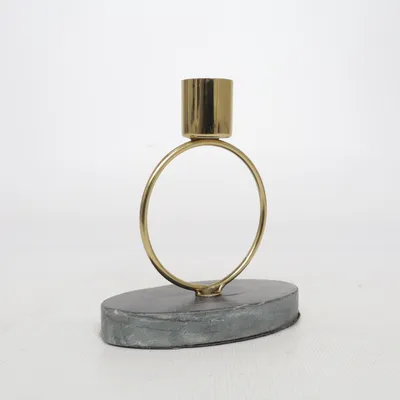Kandelaar (Grijs, Goud)