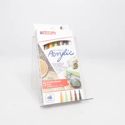 Marker (Acrylic Set – 5 Acrylmarker, Rundspitze) from Edding