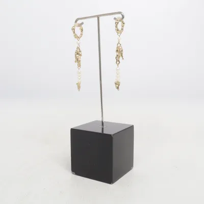 Oorbellen (Goud, Wit) van Pilgrim Verguld