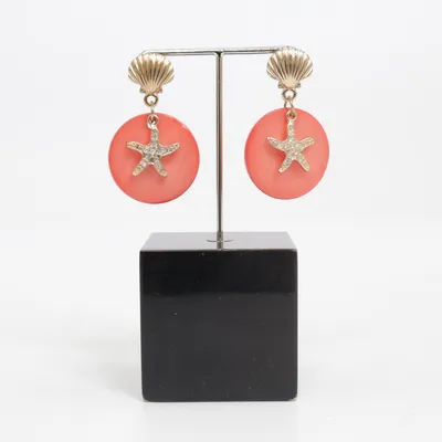 Earrings (Red) Unknown metal