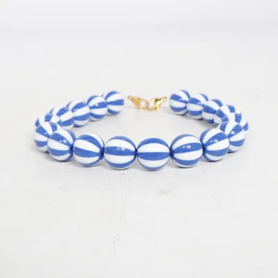 Armband (Blauw, Wit) Onbekend materiaal