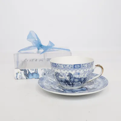 Serveringsset (Blå, Vit) från England Collection