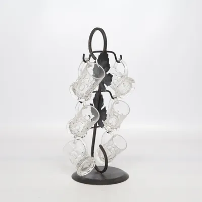 Shotglas (Transparent, Svart) från Vintage