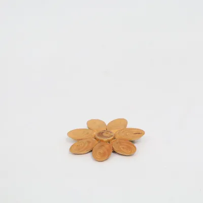 Brosch (Beige, Brun) Trä