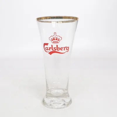 Ölglas (Transparent, Röd, Guldfärgad) från Carlsberg