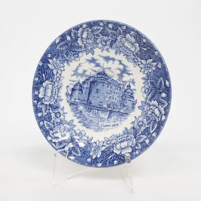 Plate (Blue, White) from Broadhurst England
