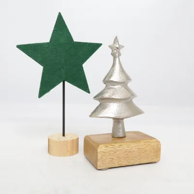 Juledekoration (Grøn, Sølv, Brun)