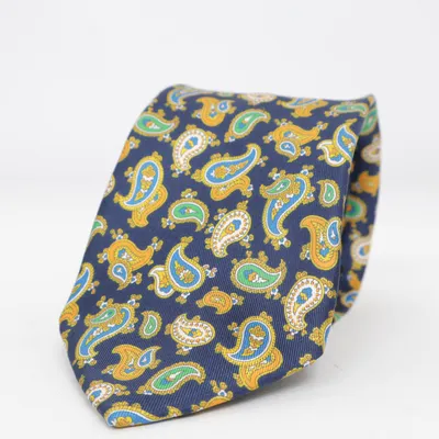 Stropdas (Blauw, Meerkleurig) van A.Christensen Zijde