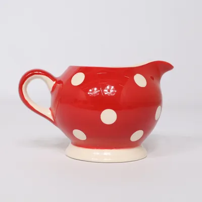 Melkkannetje (Rood, Wit) van AB Stromshaga Sweden