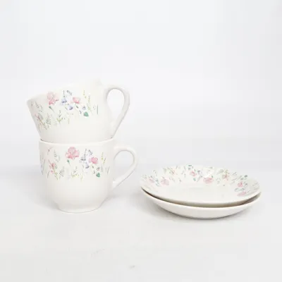 Tableware set (White, Multicolored) from Siaki