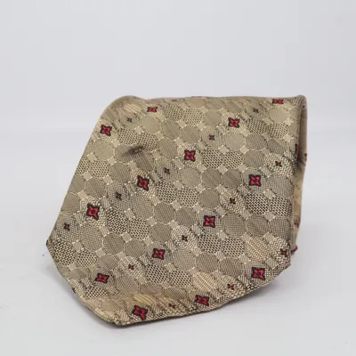Cravate (Beige, Rouge) de Carlo Palazzi Soie