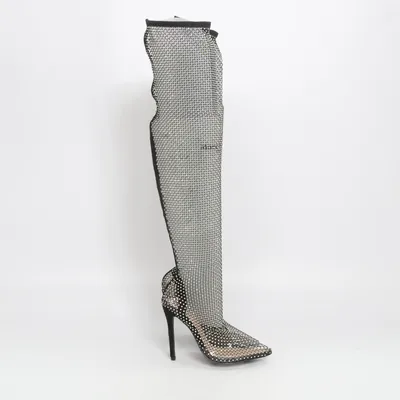 Heeled boots (Black, Silver)