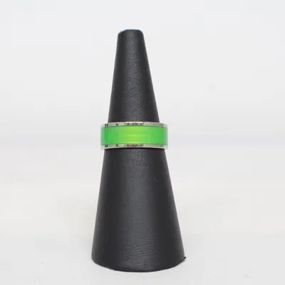 Ring (Zilver, Groen) Roestvrij staal
