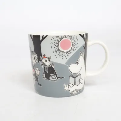 Mugg (Grå, Vit, Svart) från Arabia Finland