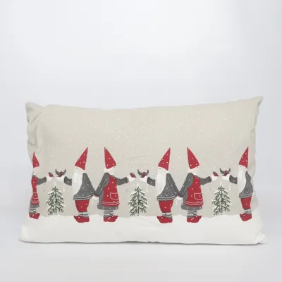 Prydnadskudde (Vit, Röd, Grå) från Hemtex Bomull