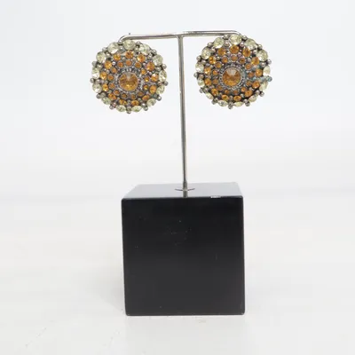 Oorbellen (Geel, Zilver) Onbekend materiaal