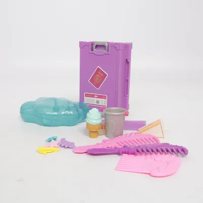 Dukketilbehør (Lilla, Pink, Blå) fra Barbie