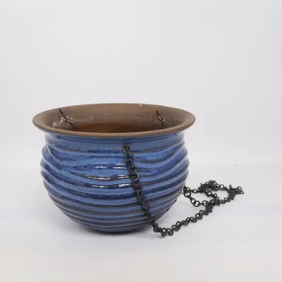 Hanging flower pot (Blue, Brown)