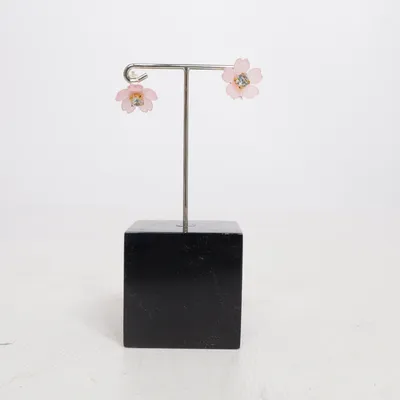 Boucles d'oreilles (Rose) Métal inconnu