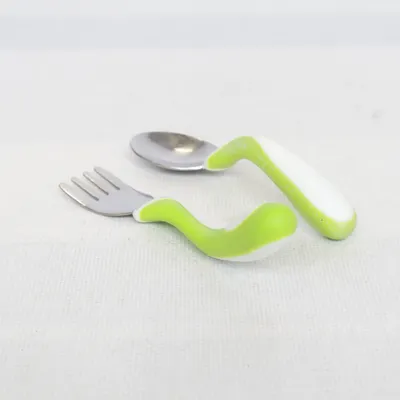 Children's cutlery (Green, White)