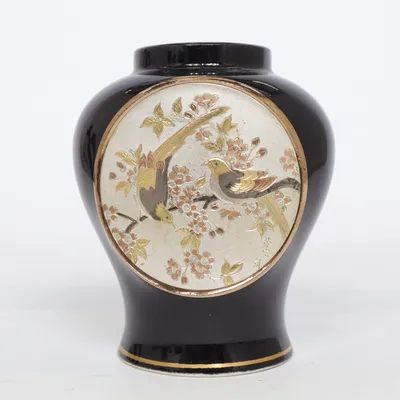 Vase (Sort, Flerfarvet, Guld)