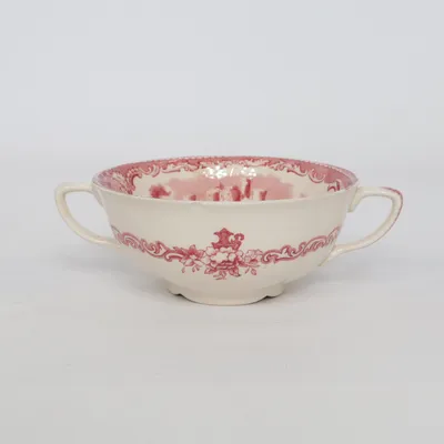 Serveringsskål (Vit, Rosa) från Man Made in England