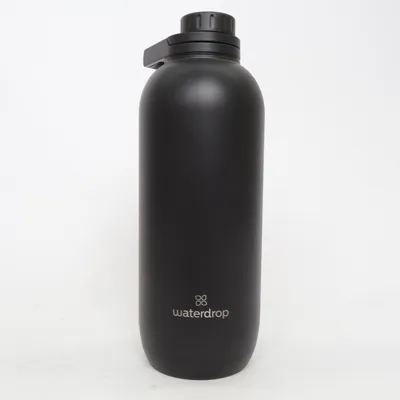 Waterfles (Zwart) van Waterdrop