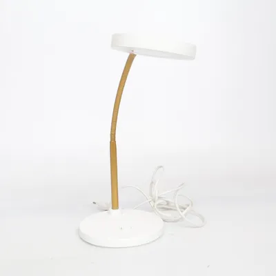 Skrivbordslampa (Vit, Guldfärgad) från Markslöjd