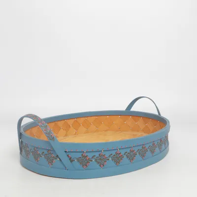 Tray (Blue, Brown) from Longaberger