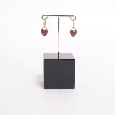 Earrings (Gold, Red) Unknown metal