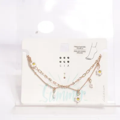 Bracelet de cheville (Or, Blanc, Jaune) de SIX Métal inconnu