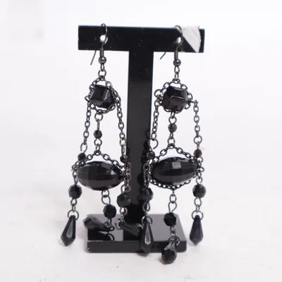Earrings (Black) Unknown metal