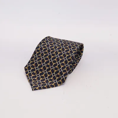 Tie (Blue, Gold, White) from Paolo Gucci Silk