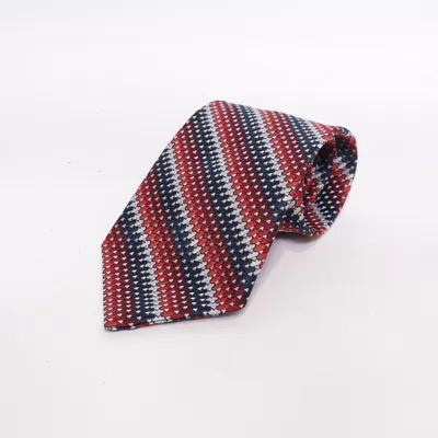 Cravate (Rouge, Bleu, Blanc) de Texture Polyester