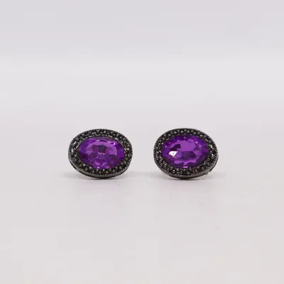 Cufflinks (Purple, Black) Unknown metal