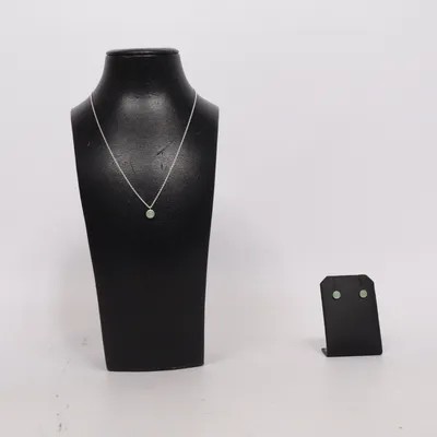 Sieradenset (Zilver, Groen) van Tosh Onbekend materiaal