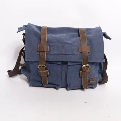 Shoulder-bag (Blue, Brown) from Cotton