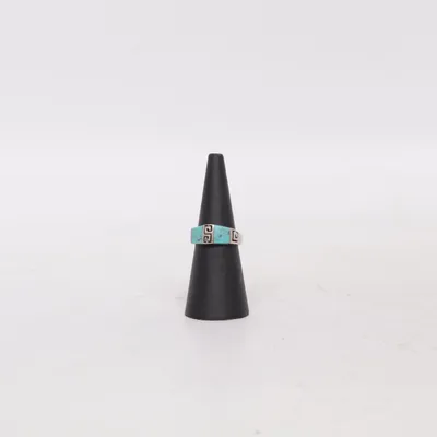 Ring (Turkos, Silverfärgad) Okänd metall