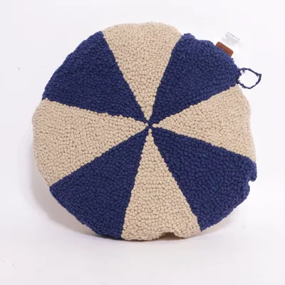 Cushion (Blue, Beige) from Ferm Living Organic cotton, Recycled polyester