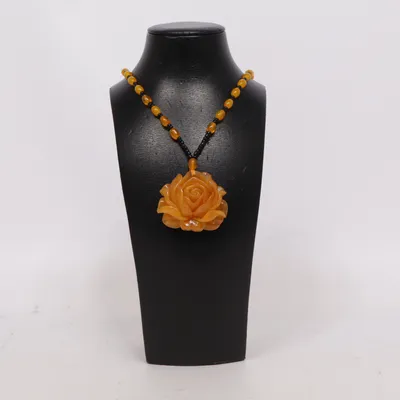 Necklace (Orange, Black) Unknown metal