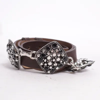 Belt (Brown, Silver) from Pfeffinger Leather