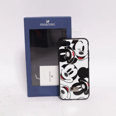 Phone case (Black, White, Multicolored) from Swarovski