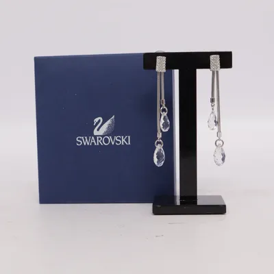 Oorbellen (Zilver, Transparant) van Swarovski Onbekend materiaal